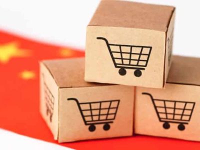 Box,With,Shopping,Cart,Logo,And,China,Flag,:,Import 中国輸入